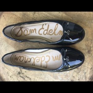 Sam Edelman Felicia 7.5 Ballet Flats, Black Patton